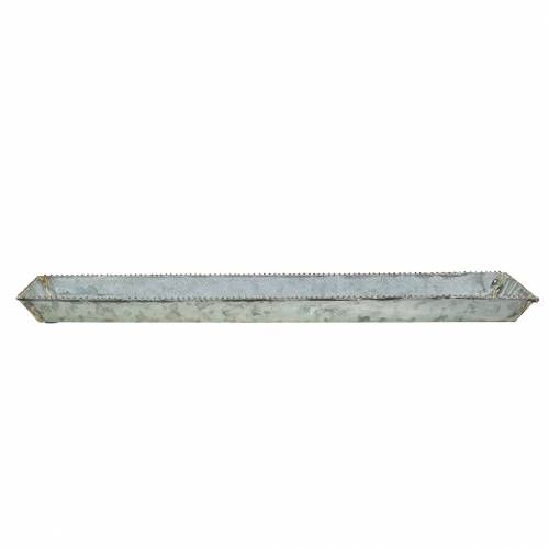 Floristik24 Julebakke hvidvasket zink 60 × 15cm