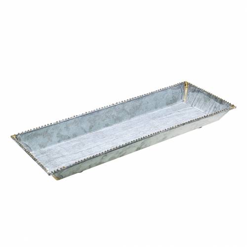 Julebakke hvidvasket zink 60 × 15cm