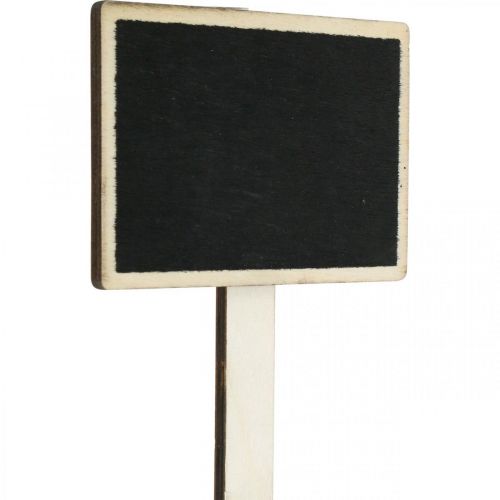 Floristik24 Tavle til at klæbe, træplade til at skrive på, planteskilt, bryllupsdekoration, skolestart 10×7cm L22cm 12stk.