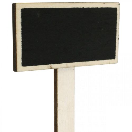 Artikel Træplade til stick, planteskilt, tavle til tilbage til skolen, borddekoration til bryllup 9×4,5cm L19,5cm 12stk