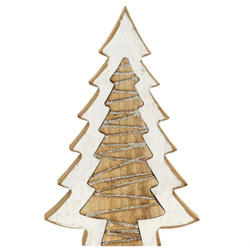 Floristik24 Gran i gran natur / creme 25,5 cm x 16,5 cm