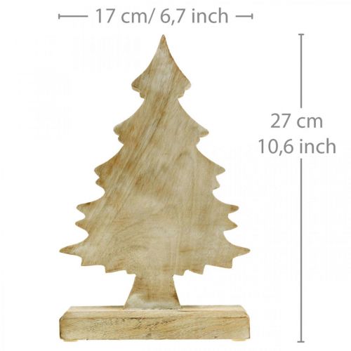 Floristik24 Deco juletræ, vasket hvid juletræ 27 × 17 × 5cm