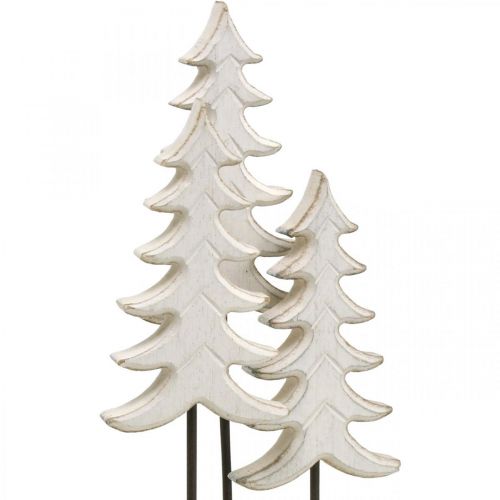 Floristik24 Julepynt grantræ hvid på fod H28cm