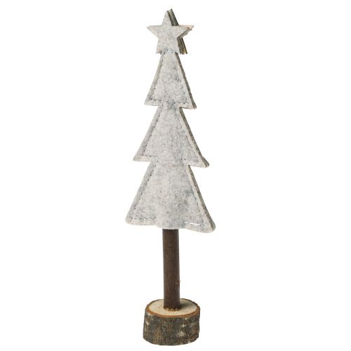 Artikel Juletræspynt filt stjernehjerte beige rød H21cm 4 stk