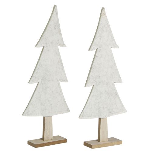 Artikel Juletræsfilt dekoration med hjertecreme beige H35cm 2 stk