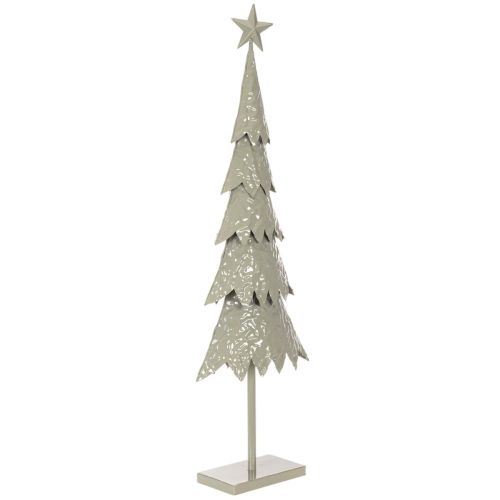 Dekorativt juletræ på fod med stjerne, festlig borddekoration, 74 cm