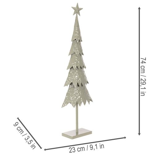 Dekorativt juletræ på fod med