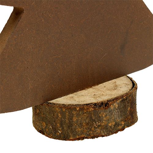 Floristik24 Grantræ hvid, brun lavet af træ 21 cm 4stk