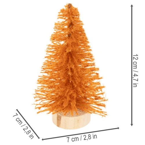 Miniature kunstigt juletræ til borddekoration, 12 cm, 6 stk. | Floristik24.dk