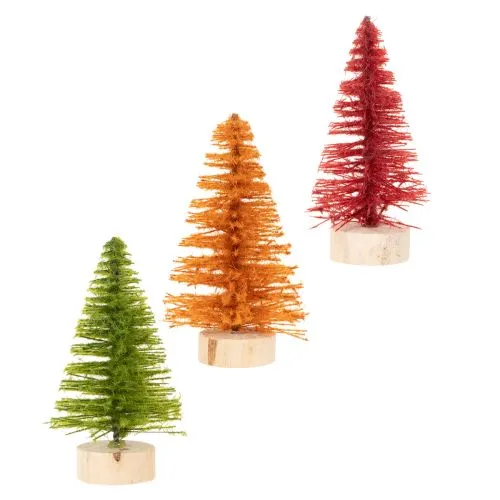 Miniature kunstigt juletræ til borddekoration, 12 cm, 6 stk. | Floristik24.dk