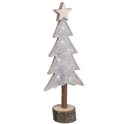 Artikel Juletræ lavet af filtdekoration med stjernecreme beige 18cm 4 stk