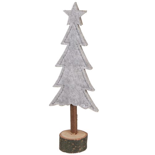 Artikel Juletræ lavet af filtdekoration med stjernecreme beige 18cm 4 stk