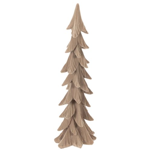Lille flokformet dekorativt juletræ, borddekoration, 44 cm