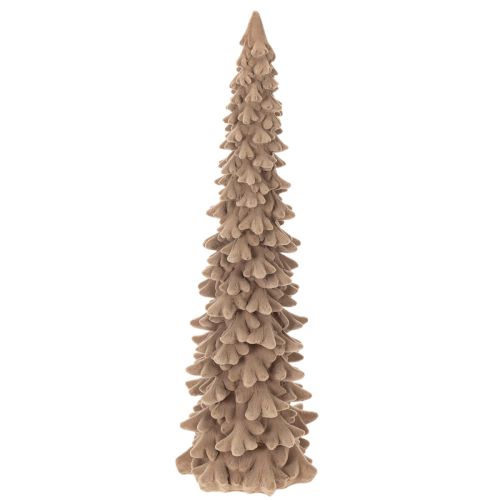 Dekorativt juletræ med flockmotiv til vinterdekoration, 34 cm