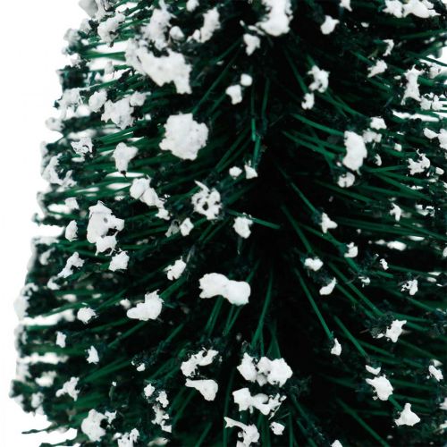 Artikel Dekorativ gran med sne, juledekoration, advent H13cm Ø5,5cm 2 stk