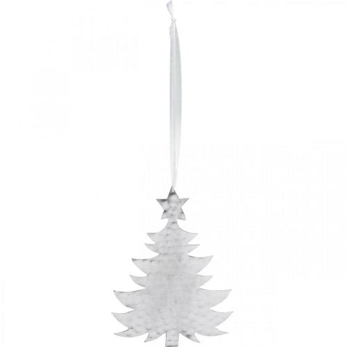 Artikel Juletræsvedhæng, adventsdekoration, metaldekoration til jul, sølv 20,5×15,5cm