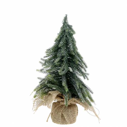 Deco juletræ glitret grønt 20cm