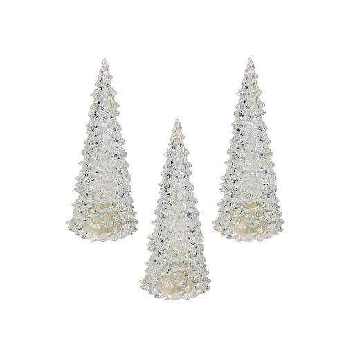 Grantræ akryl med LED lys Ø6cm H12cm