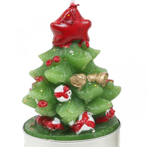 Floristik24 Fyrfadslys jule fyrfadsgran H6,5cm 6stk