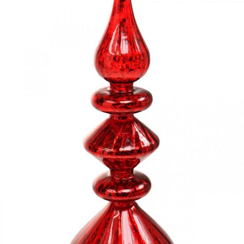 Floristik24 Trætop rød glasdekoration Juletop juletræ H35cm