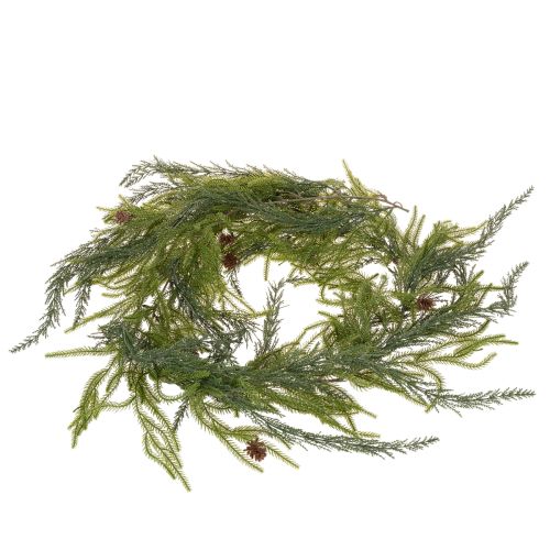 Kunstig fyrgrene-guirlande med kogler til adventsdekoration 218 cm | Floristik24.dk