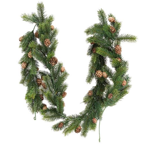 Floristik24 Granguirlande med kogler kunstig juleguirlande 160cm
