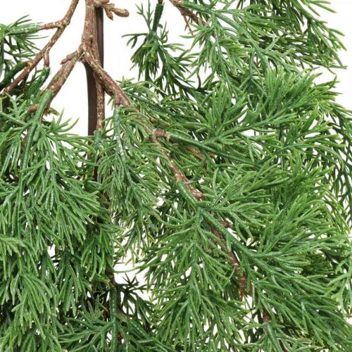 Artikel Kunstig cypress gren grøn til at hænge op fra 5 dekorative grene 75cm