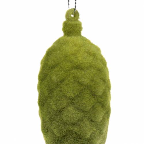 Floristik24 Dekorative kogler flokket mosgrøn 9,5cm/8cm 12 stk