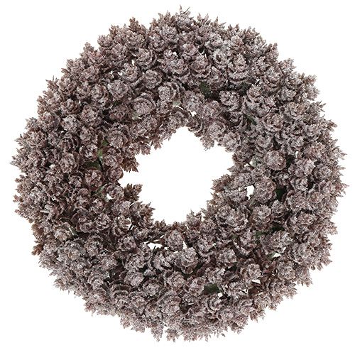 Floristik24 Fyrrekogle krans Ø25cm med glitter