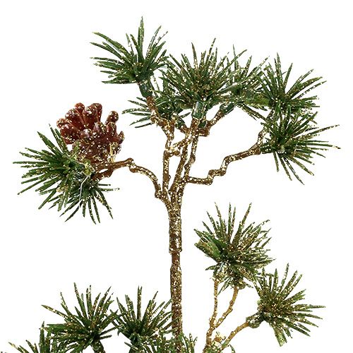 Floristik24 Grangren grøn, guldglitter 46 cm