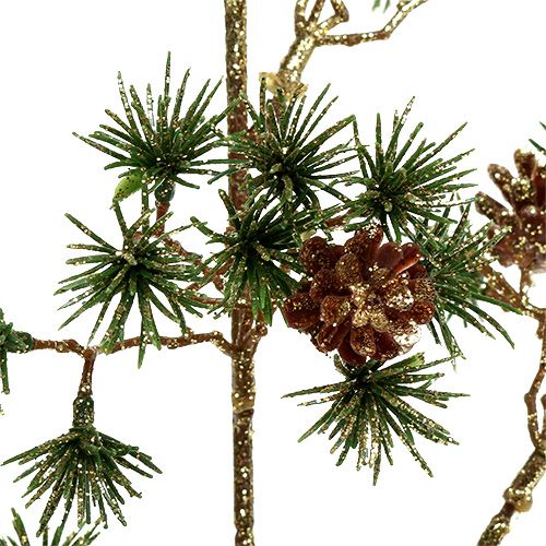 Floristik24 Grangren grøn, guldglitter 46 cm