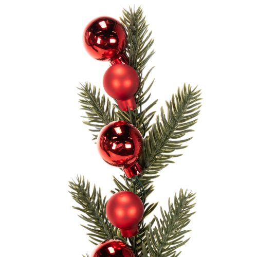 Kunstig grangren med julekugler, 48 cm, 2 stk. | Floristik24.dk