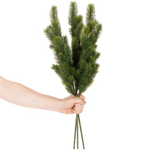 Kunstig grangren, dekorativ gren, kunstig som juledekoration, 65 cm, 3 stk. | Floristik24.dk