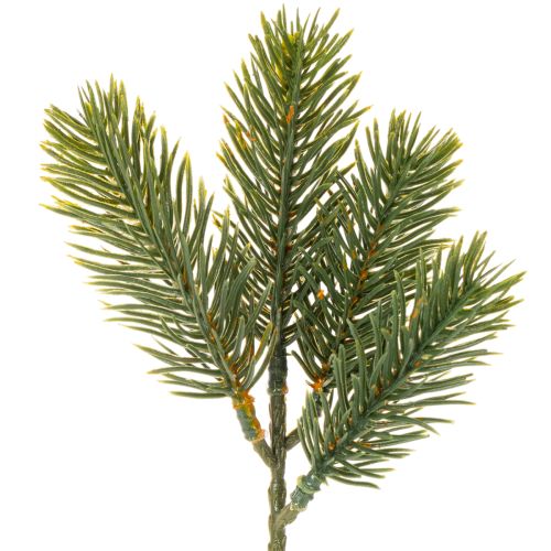 Kunstig grøn grangren til vinterdekorationer, 25 cm, 24 stk.