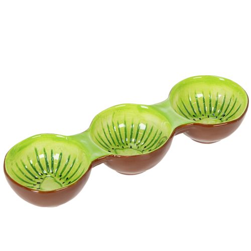 Keramisk skål med kiwi-motiv, sommerdekoration til stilfuld servering af tapas og snacks, 30 cm