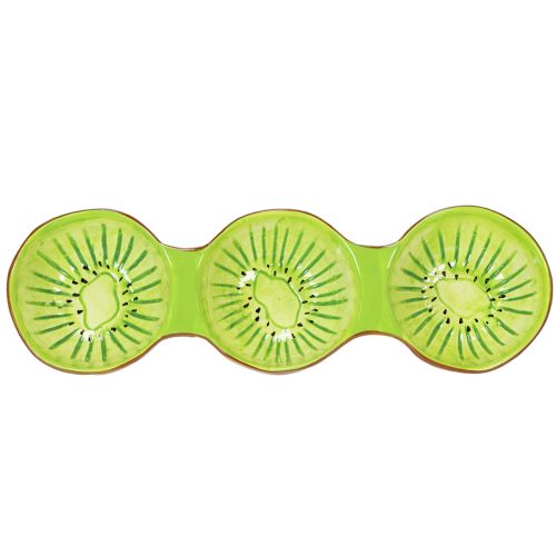 Artikel Keramisk skål med kiwi-motiv, sommerdekoration til stilfuld servering af tapas og snacks, 30 cm