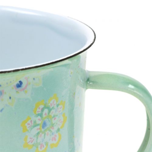 Artikel Dekorativ kop med mandala emaljeret Ø13cm H12cm