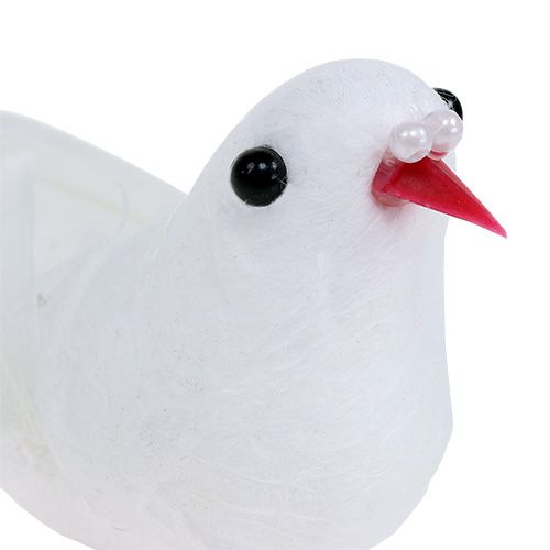 Floristik24 Duer 5cm på wiren hvid 8stk