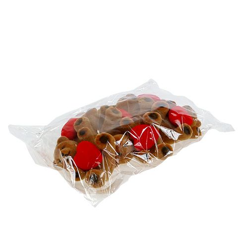 Floristik24 Bamse flokkede 10cm med hjerte 6stk