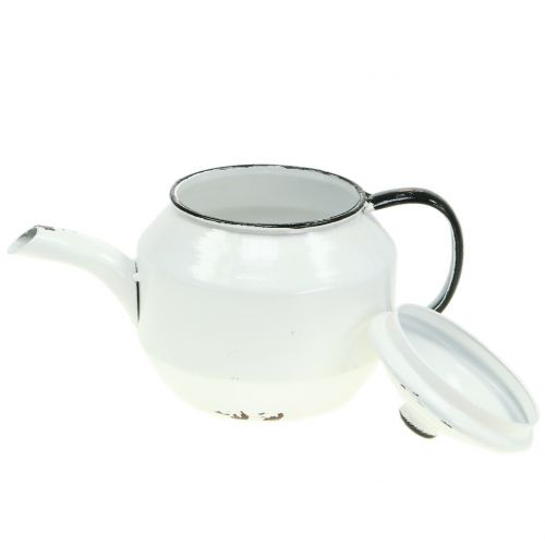 Floristik24 Metal tekande vintage hvid, sort H14cm