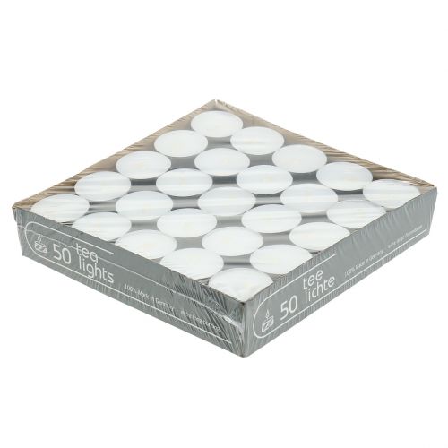 Floristik24 Telys i aluminiumskål Ø4cm 50p