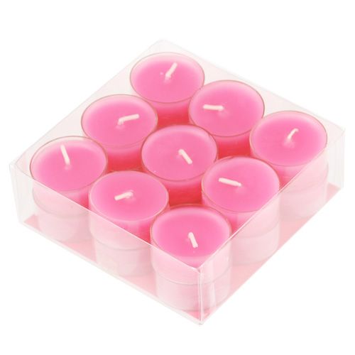 Floristik24 Fyrfadslys pink 18 stk