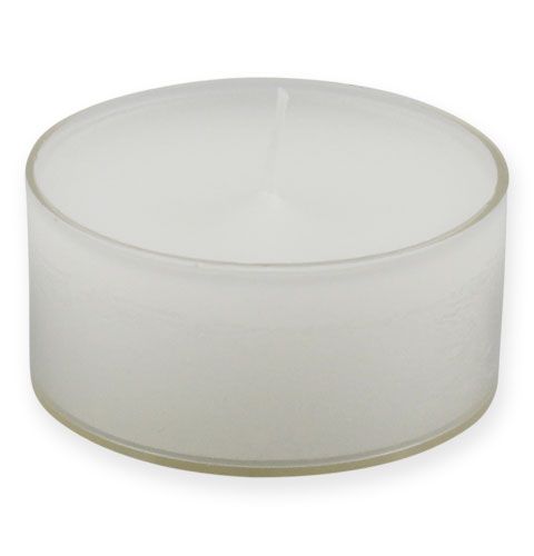 Fyrfadslys maxi med transp. Betræk hvid 54mm 16stk
