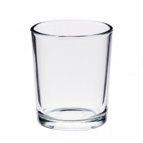 Floristik24 Fyrfadsglas klar Ø5cm H6,5cm 24 stk