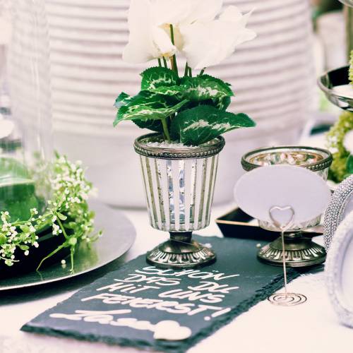 Floristik24 Fyrfadsglas kop bondesølv H11cm