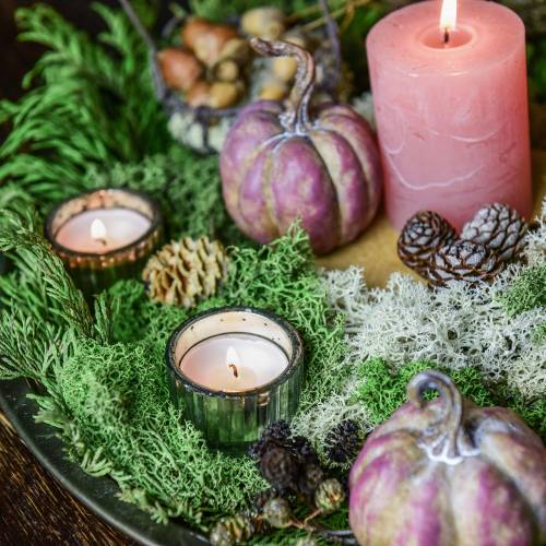 Floristik24 Fyrfadsglas vintage landmandssølv Ø4,8cm H3cm 4stk