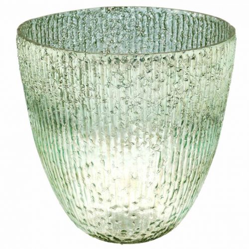 Floristik24 Lysglas lanterne blågrøn borddekorationsglas Ø21cm H21.5cm