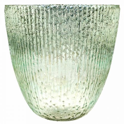Floristik24 Lysglas lanterne blågrøn borddekorationsglas Ø21cm H21.5cm