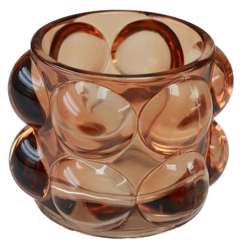 Artikel Fyrfadsglas tonet fyrfadsstage glas Ø8cm H6,5cm 3stk