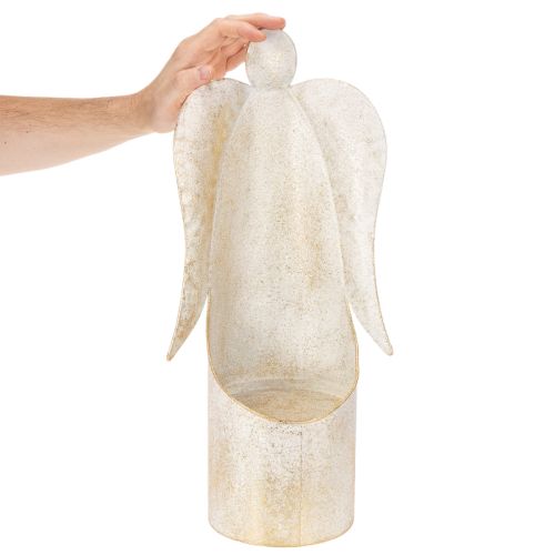 Englefigur lysestage, guld, til borddekoration, 50 cm | Floristik24.dk